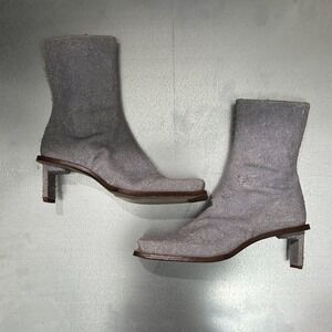 Miista Brenda Blue Denim Ankle Boots EU 39 US 9 Handmade Spain NWT